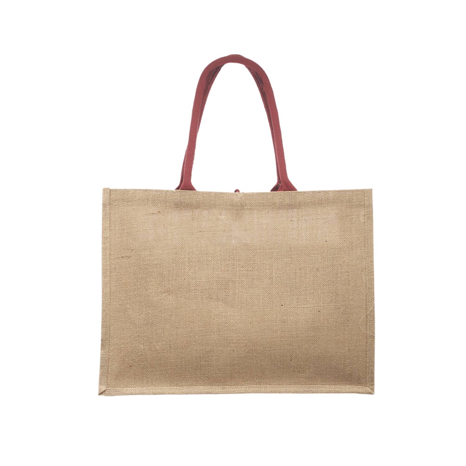 Two Tone Cotton Pocket Jute Tote Bag, custom tote bag with logo imprint 5