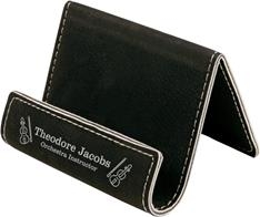 Custom Laser Black Leatherette Holder 1
