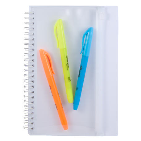 5.5" x 8.5" Spiral Notebook with Clear Pocket 30