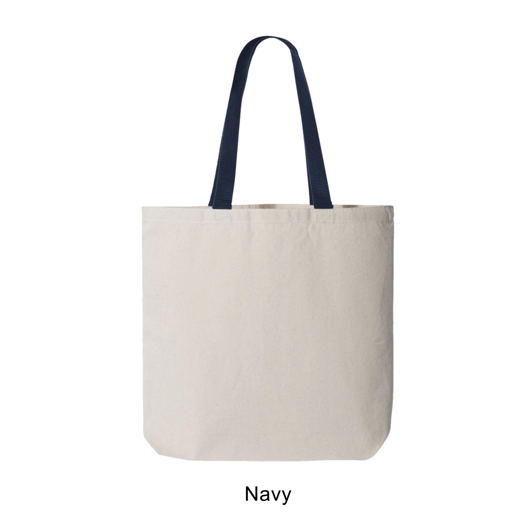 12 oz. Cotton Canvas Tote with Color Handle 4