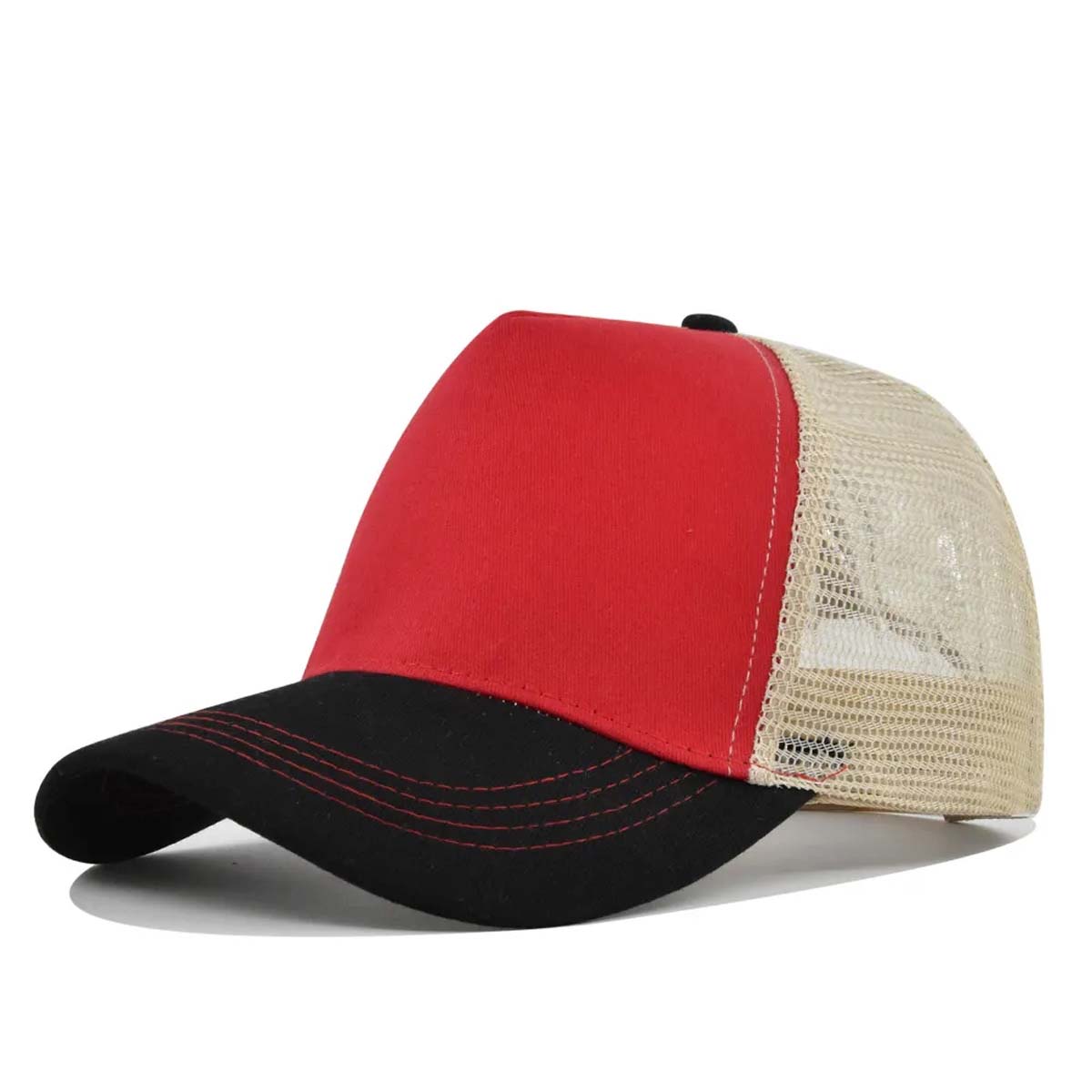 Durable 5 Panel Trucker Hat with Breathable Mesh Back 12