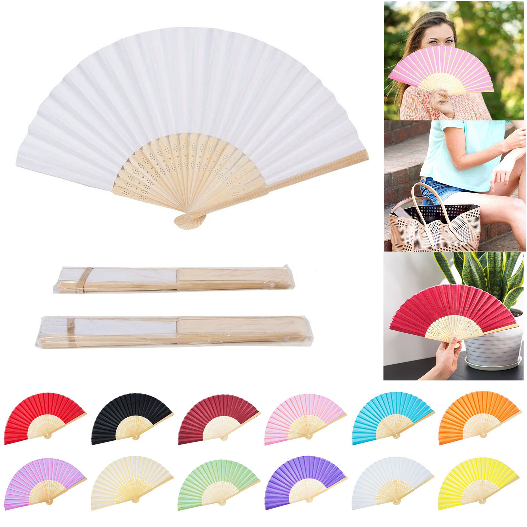 Traditional Bamboo Folding Paper Fan 2
