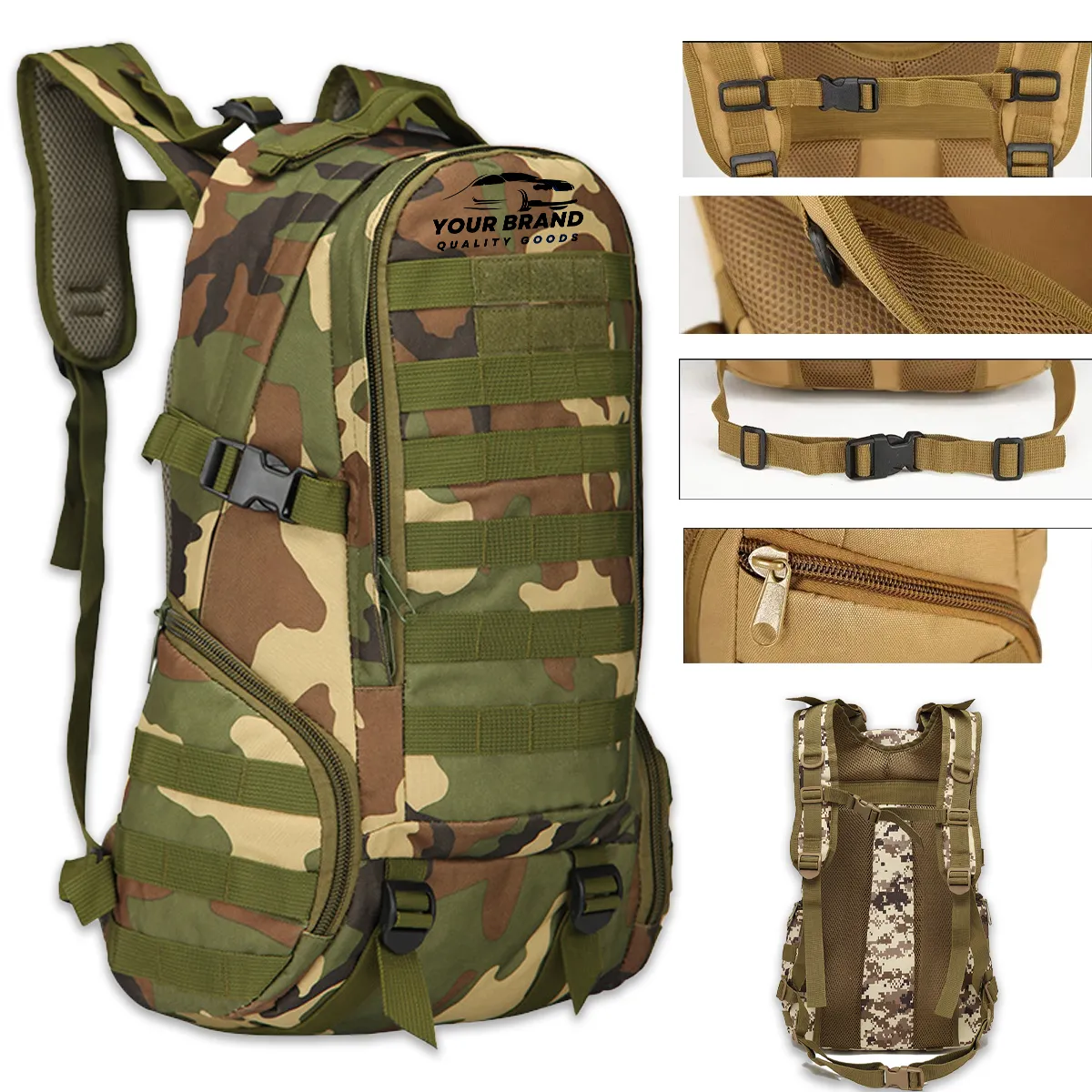 35L Waterproof Bagmilitary Adjustable Chest Strap Backpack 3