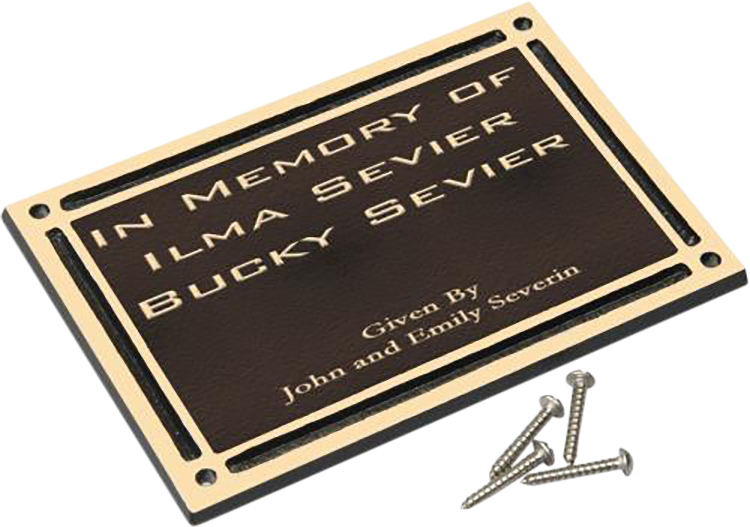 Outdoor Cast Plaque-Flat Back Gold