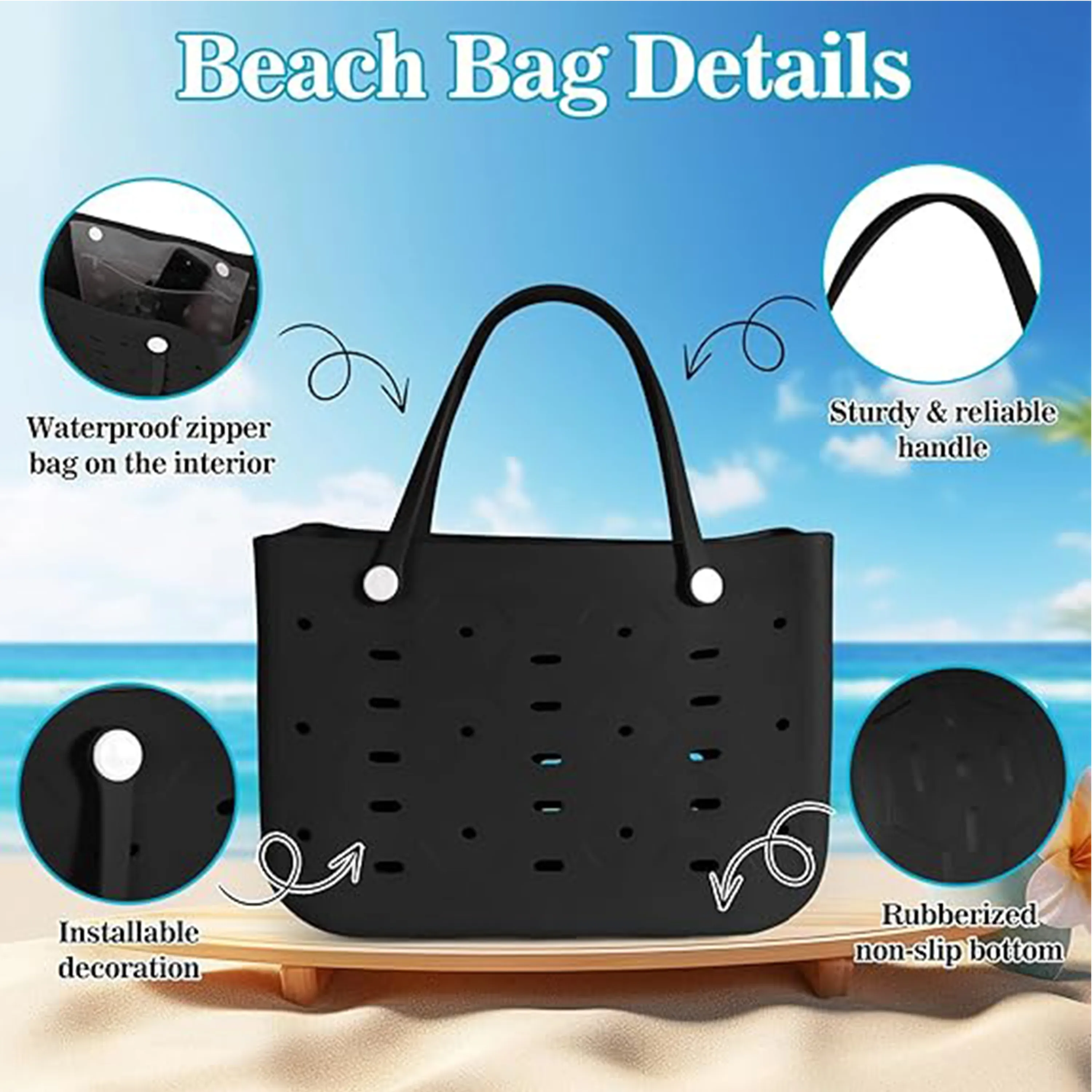 EVA Waterproof Beach Tote Bag 2