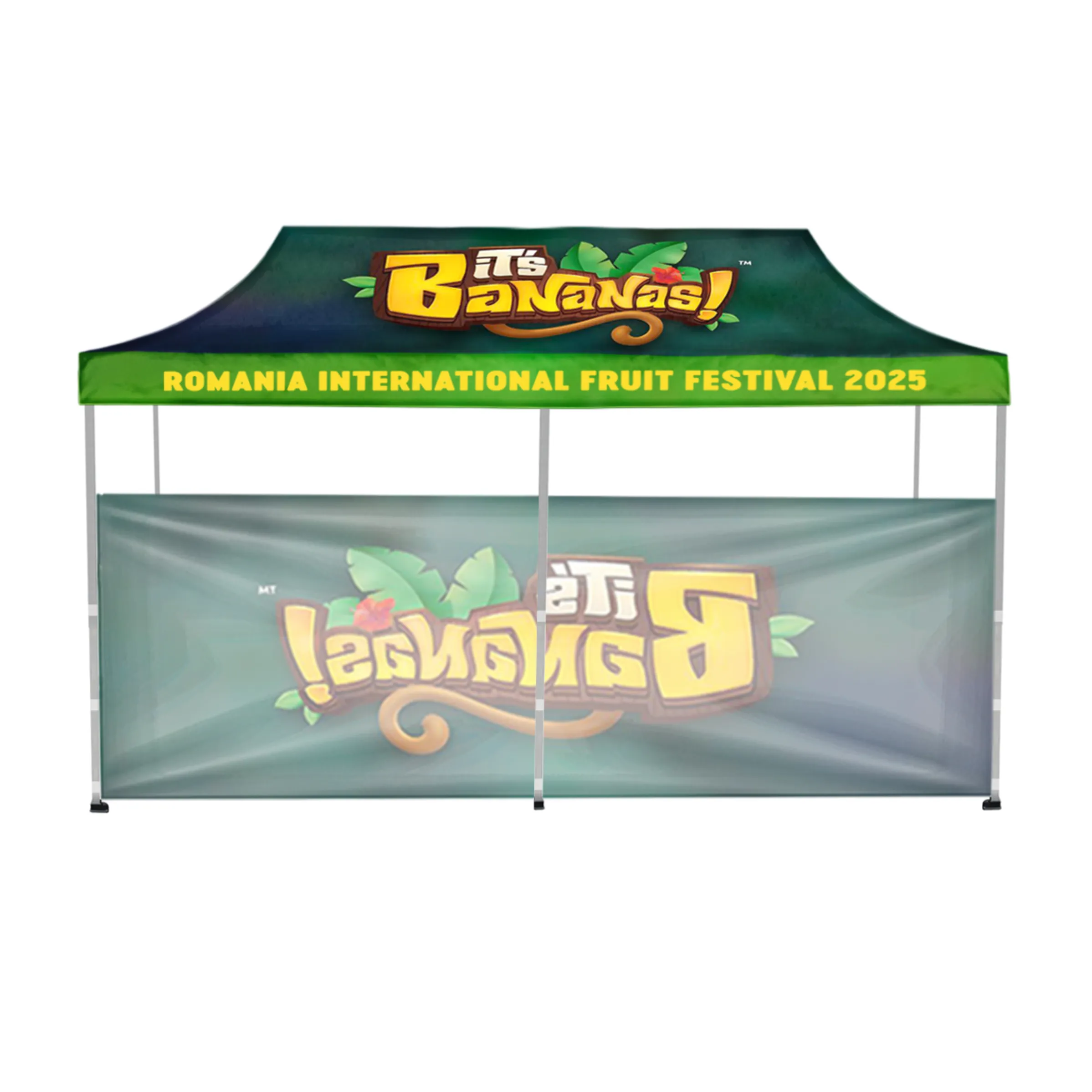 10'x20' Tent Canopy w frame, 2 side half + 1 full half wall 4