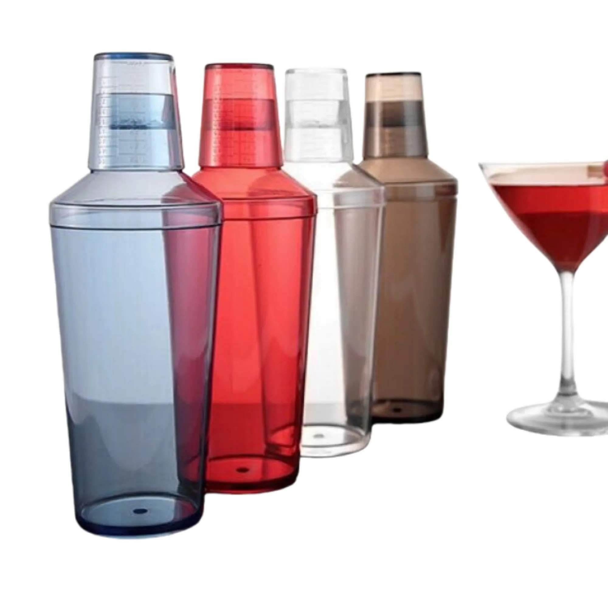 18 oz Transparent Bar Plastic Cocktail Shaker 2