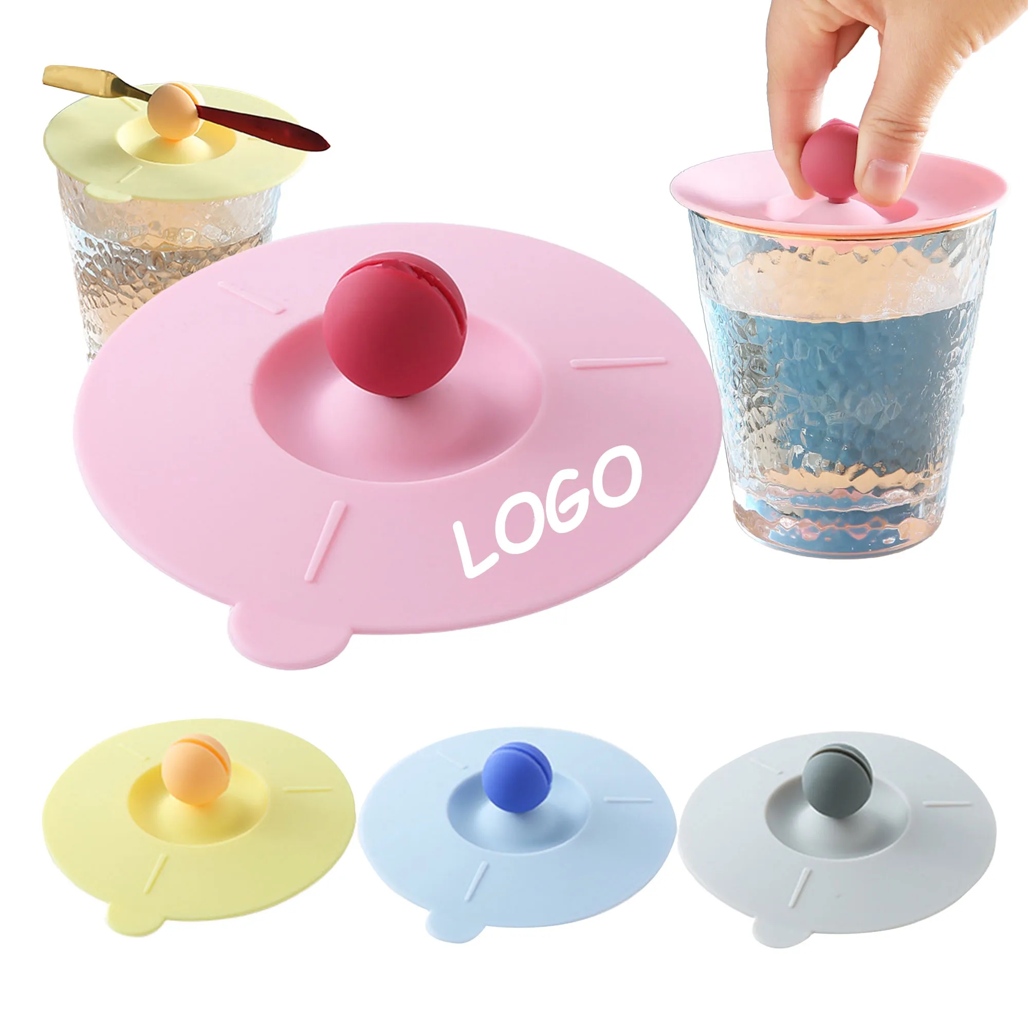 MOQ 10 Silicone Cup Cover Portable Universal 3