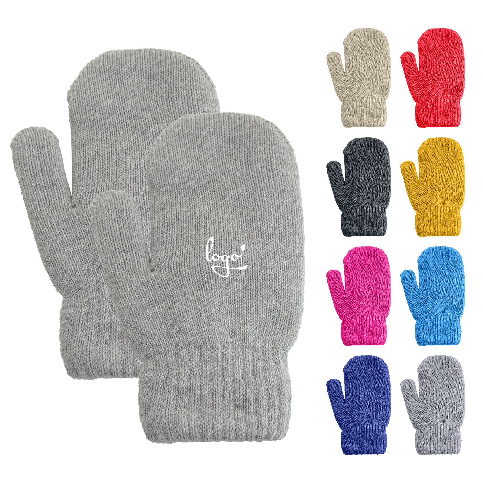 Winter Knit Mittens Gloves With Thermal Fleece Lining 4