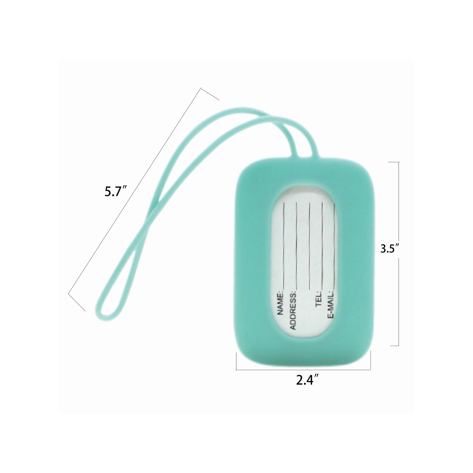 Durable Silicone Travel ID Tag 2