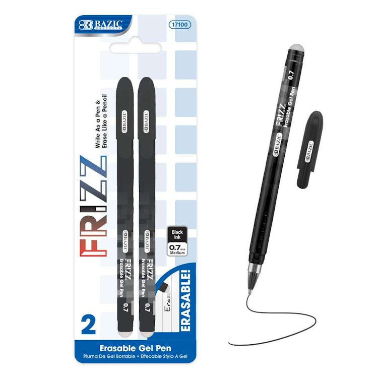 Erasable Gel Pens - Black 2 Pack 2
