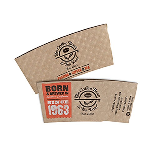 Large Kraft "ECONO" Hot Cup Sleeves - Flexographic printed 2