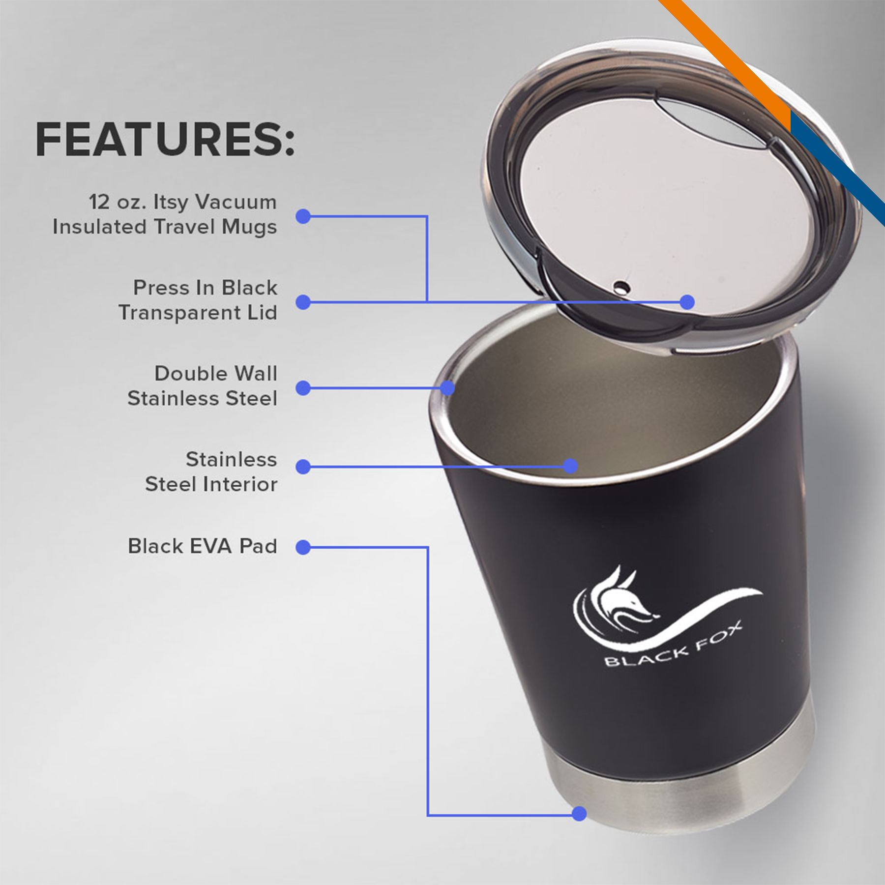 Lepro Stainless Steel Travel Mug - 12 OZ. 4