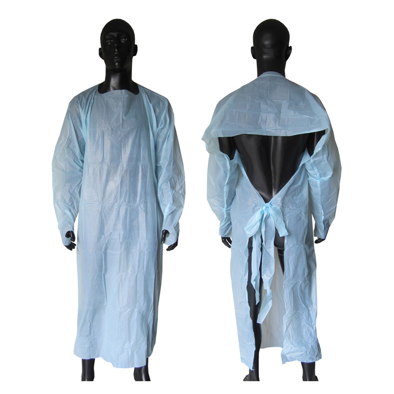 Bodysuit Safety Open Back L3 PEVA Disposable Isolation Gown 3