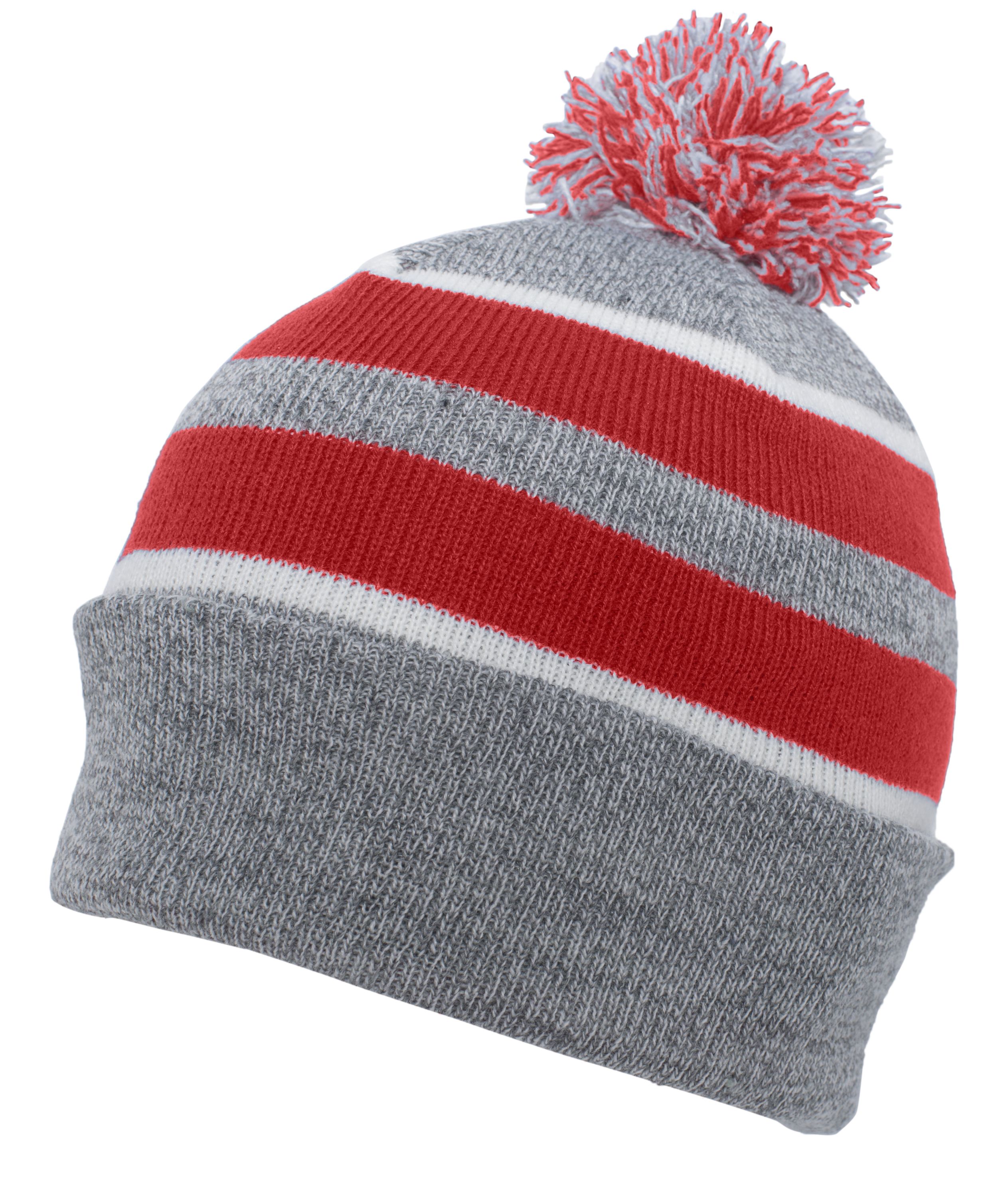 Knit Fold Over Pom-Pom Beanie 6