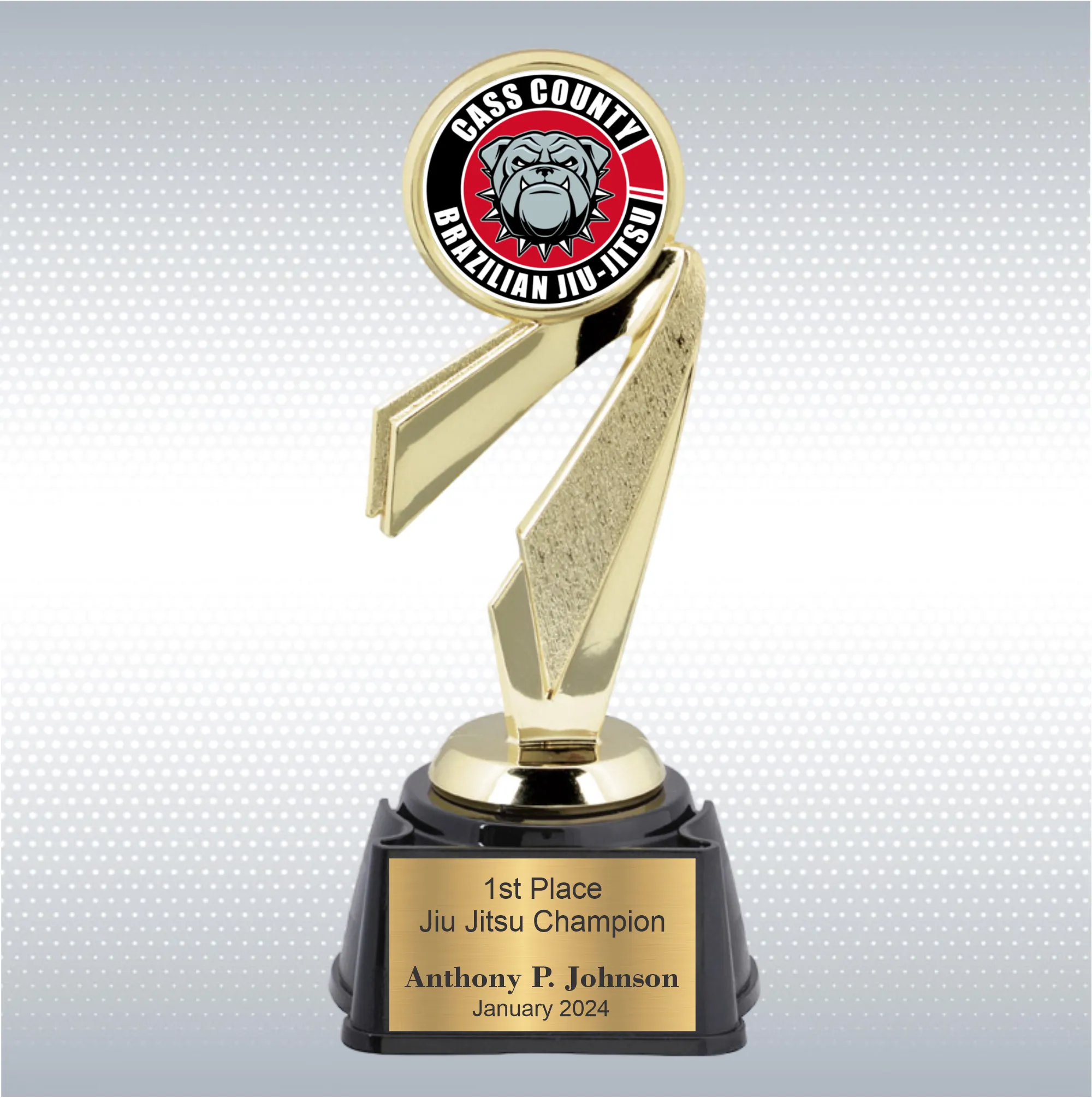 8.5" Gold Bullseye Trophy with 2" Custom Insert 4