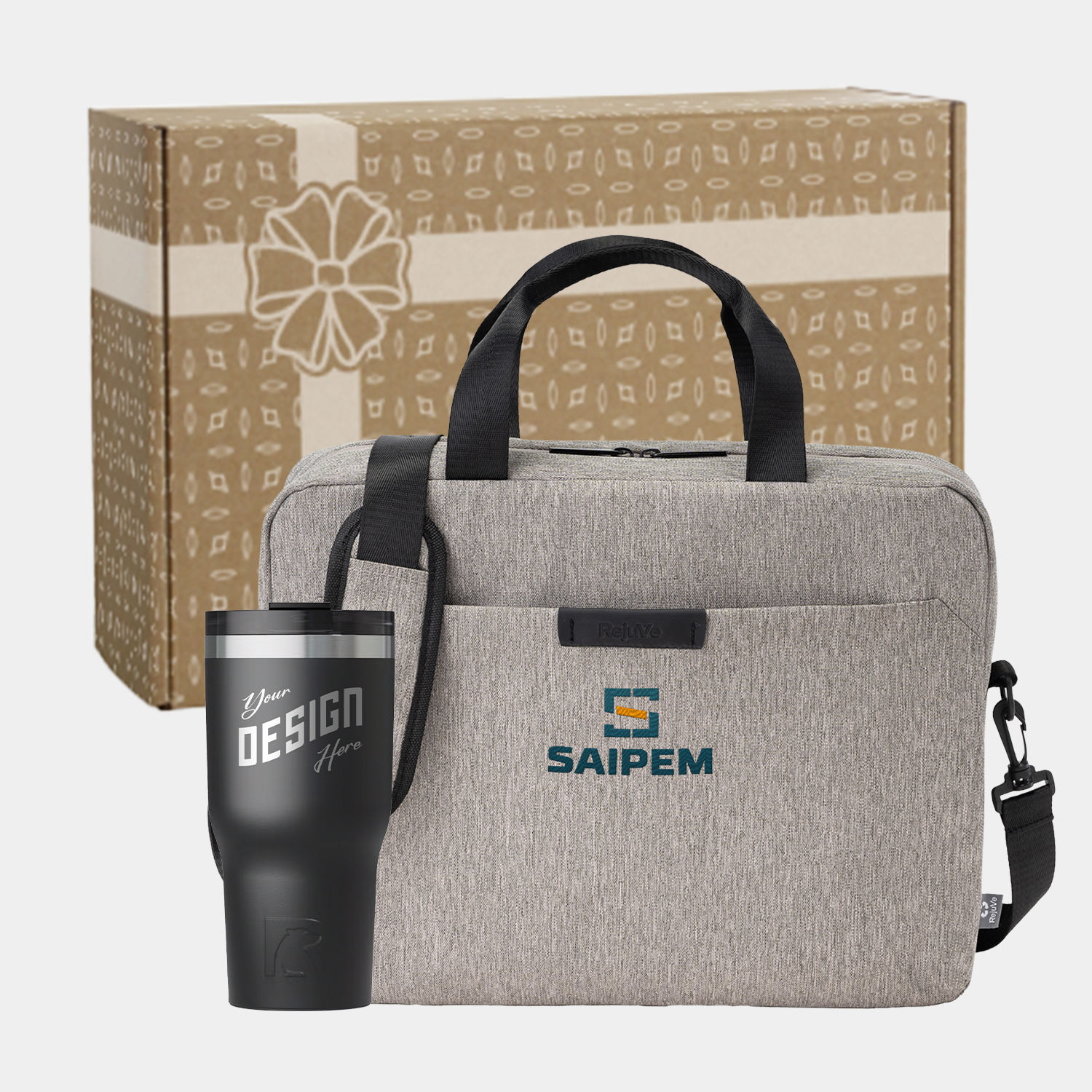 RTIC® Essential Tumbler & RejuVe® X-Pak Business Laptop Bag Gift Set 1