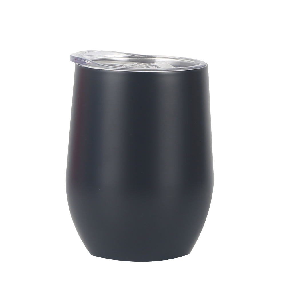 12oz Egg Shaped Insulated Wine Tumblers w/Lids 4