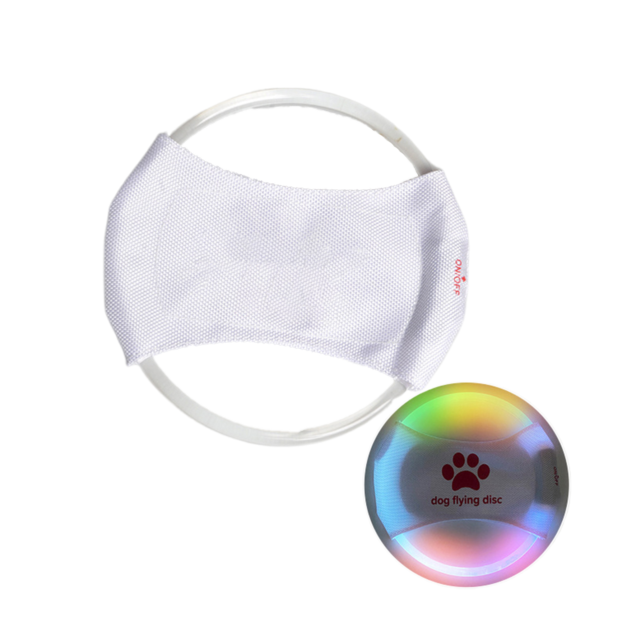 MOQ100 LED Rechargeable Glow Dog Flying Disc 2