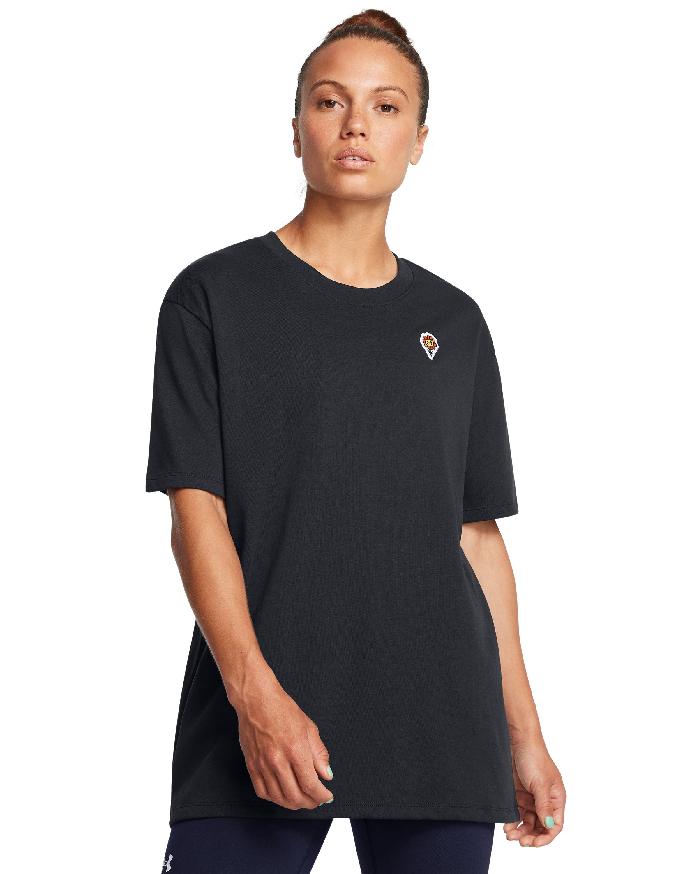 UA Heavyweight Flower Embroidered Women's Oversized Short Sleeve 2