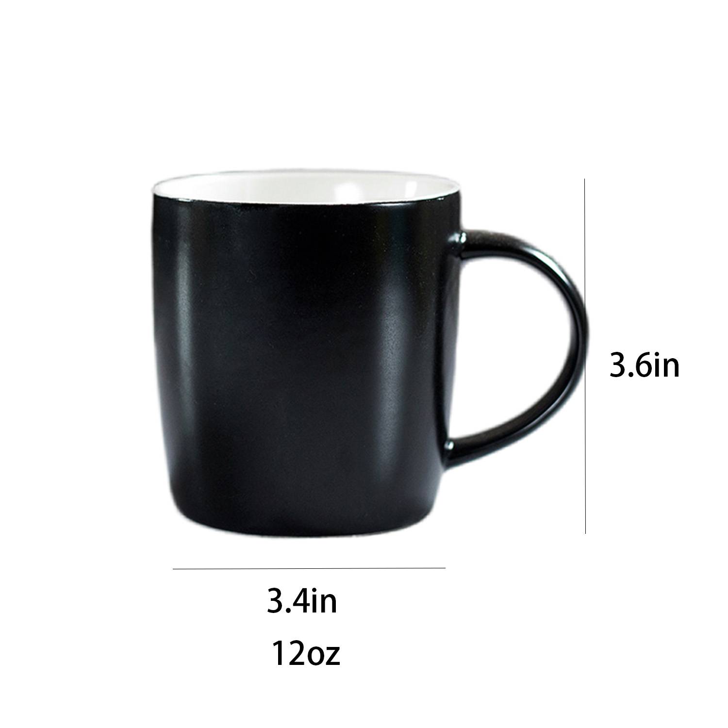 12.3Oz. Ceramic Mug Matte Color Glaze Scrub Customized 3
