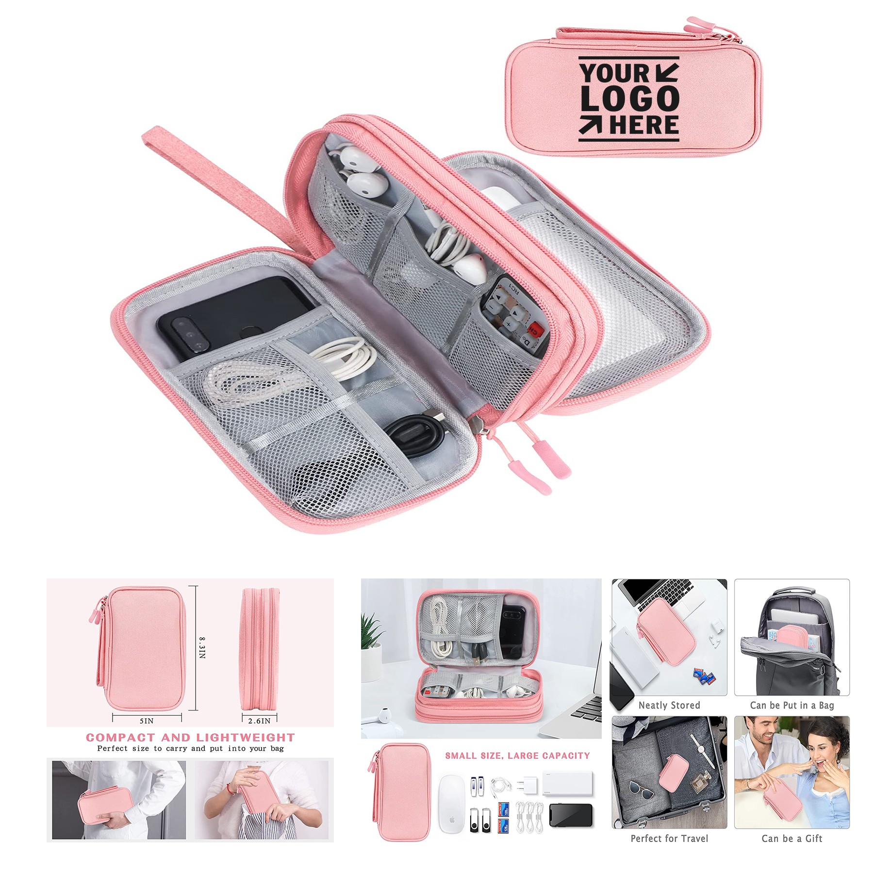 Travel Cable Organizer Bag Pouch 3