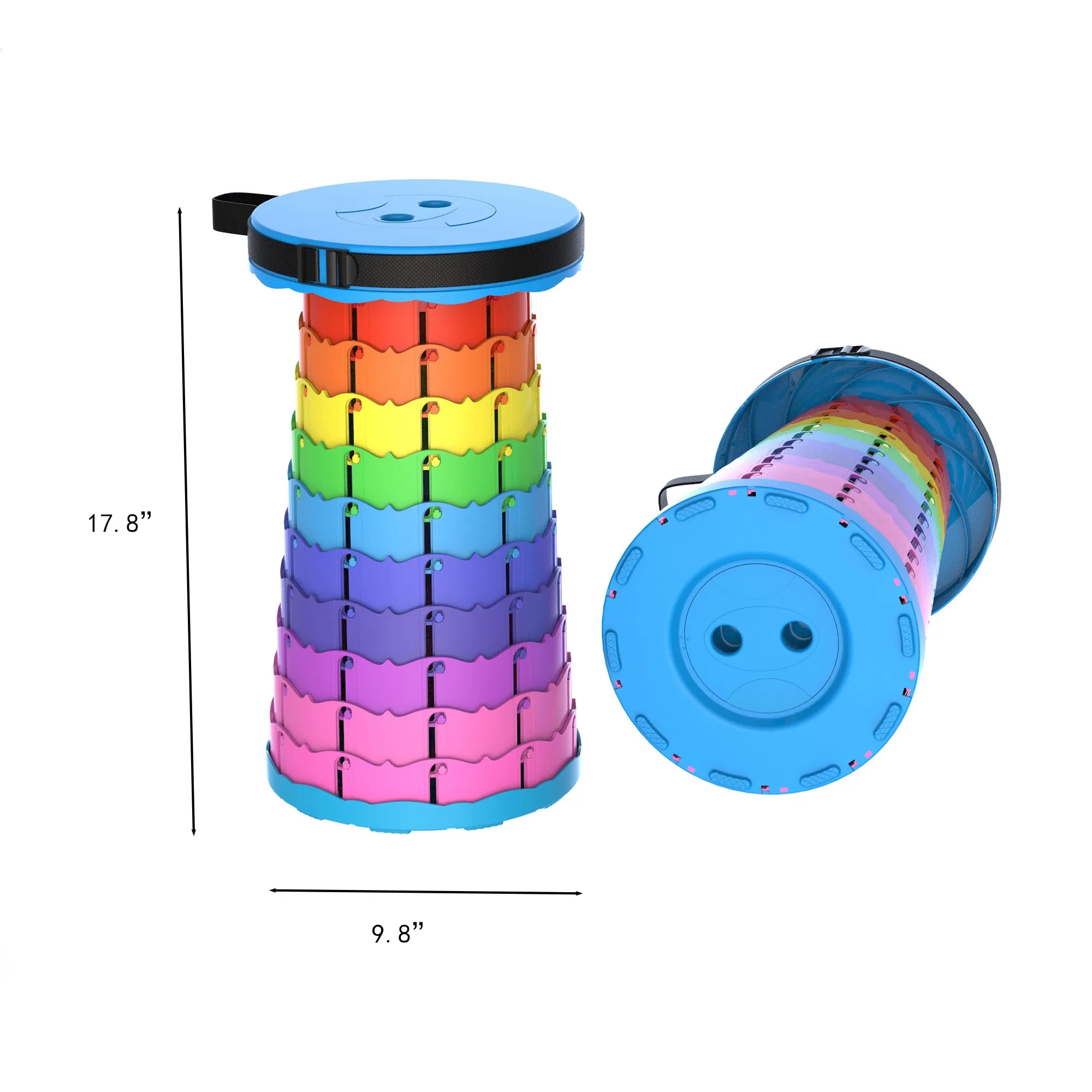 Outdoor Rainbow Color Folding Stool 4