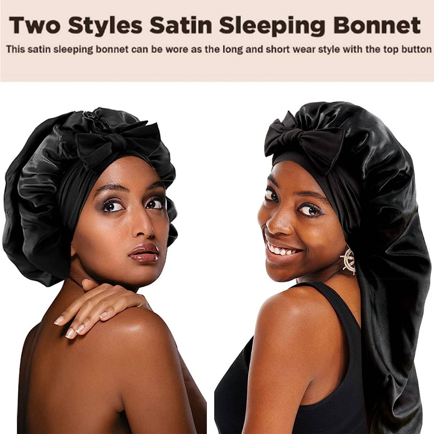 Satin Sleeping Hat Bowtie Headband 4