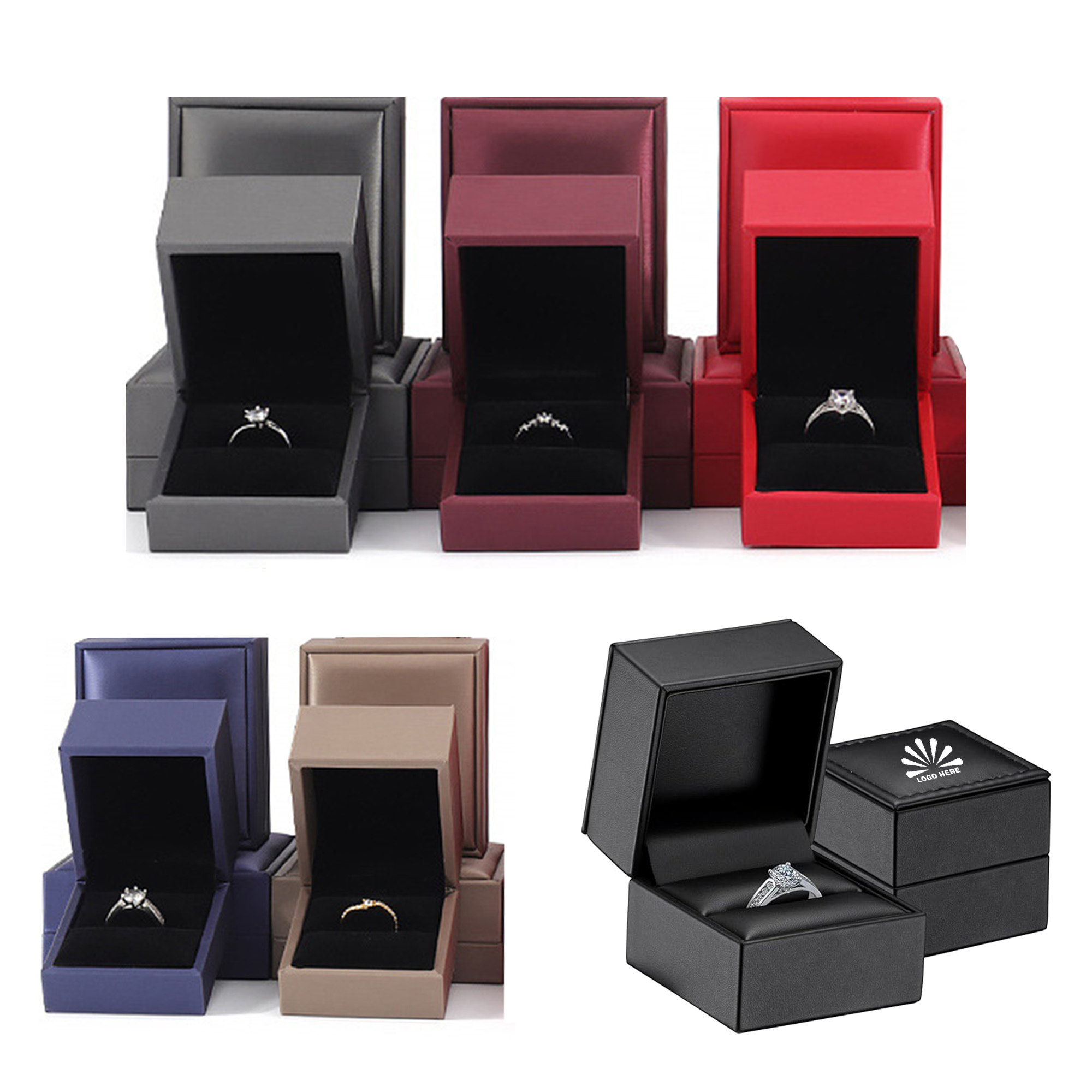 Leather Jewelry Ring Box MOQ50 2