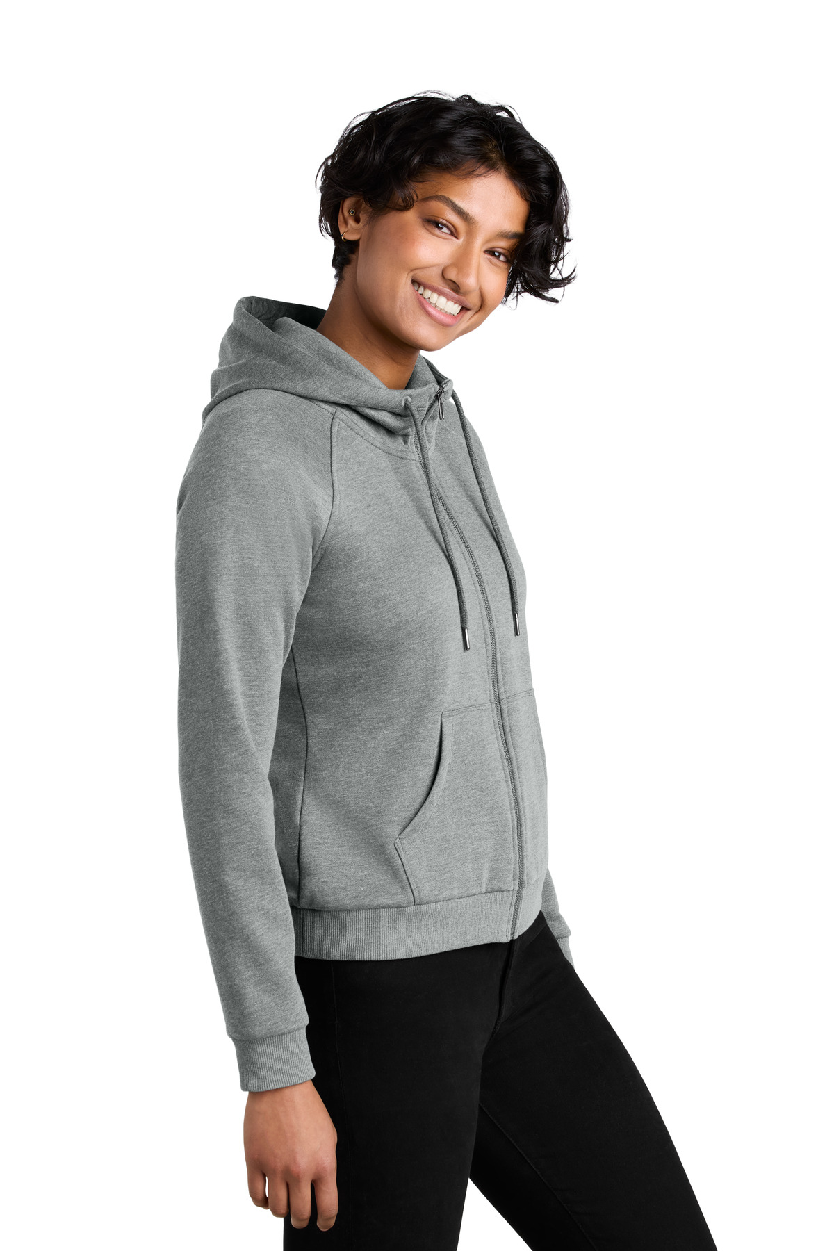 Allmade Women's Organic CVC Fleece Full-Zip Hoodie AL5003 3