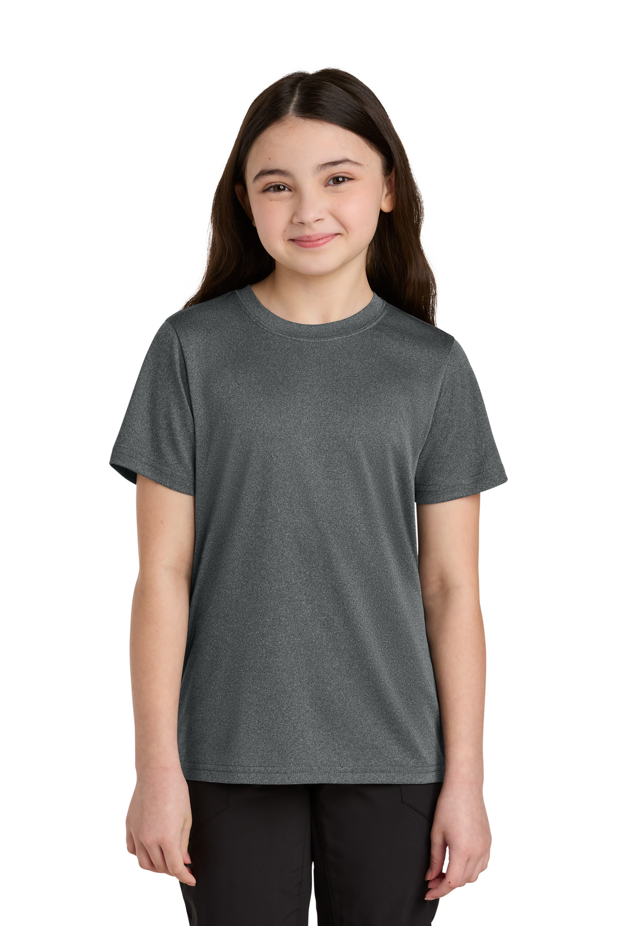 Port & Co Youth Heather Performance Tee PC390Y 14