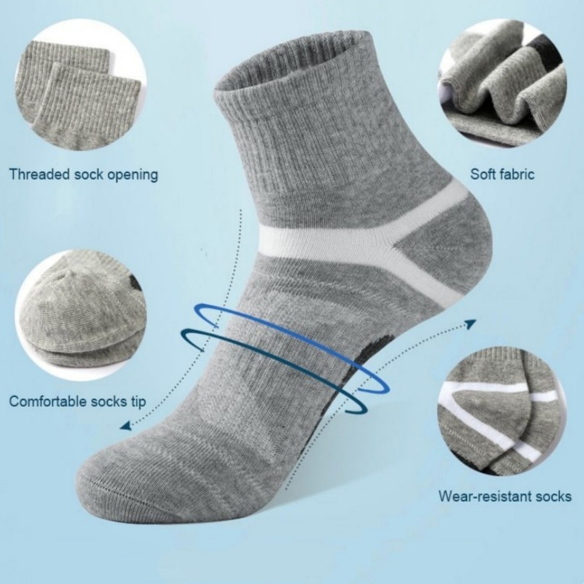 Men's Mid-Calf Athletic Socks 6