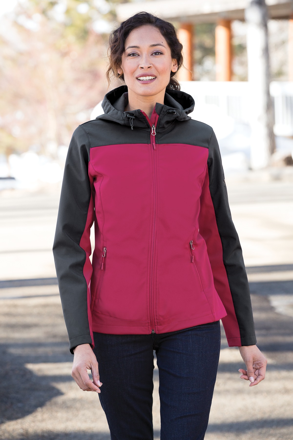 Port Authority Women's Hooded Core Soft Shell Jacket. L335 32