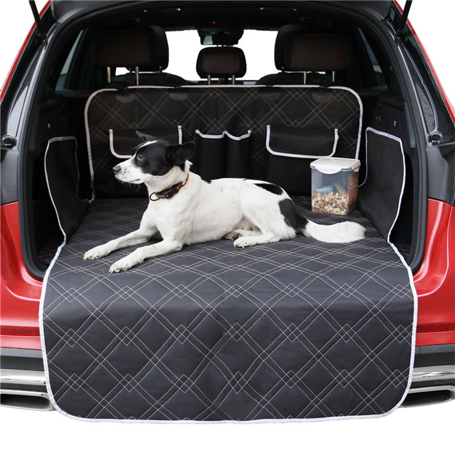 Anti-dirt Trunk Mat with Storage Pockets 6