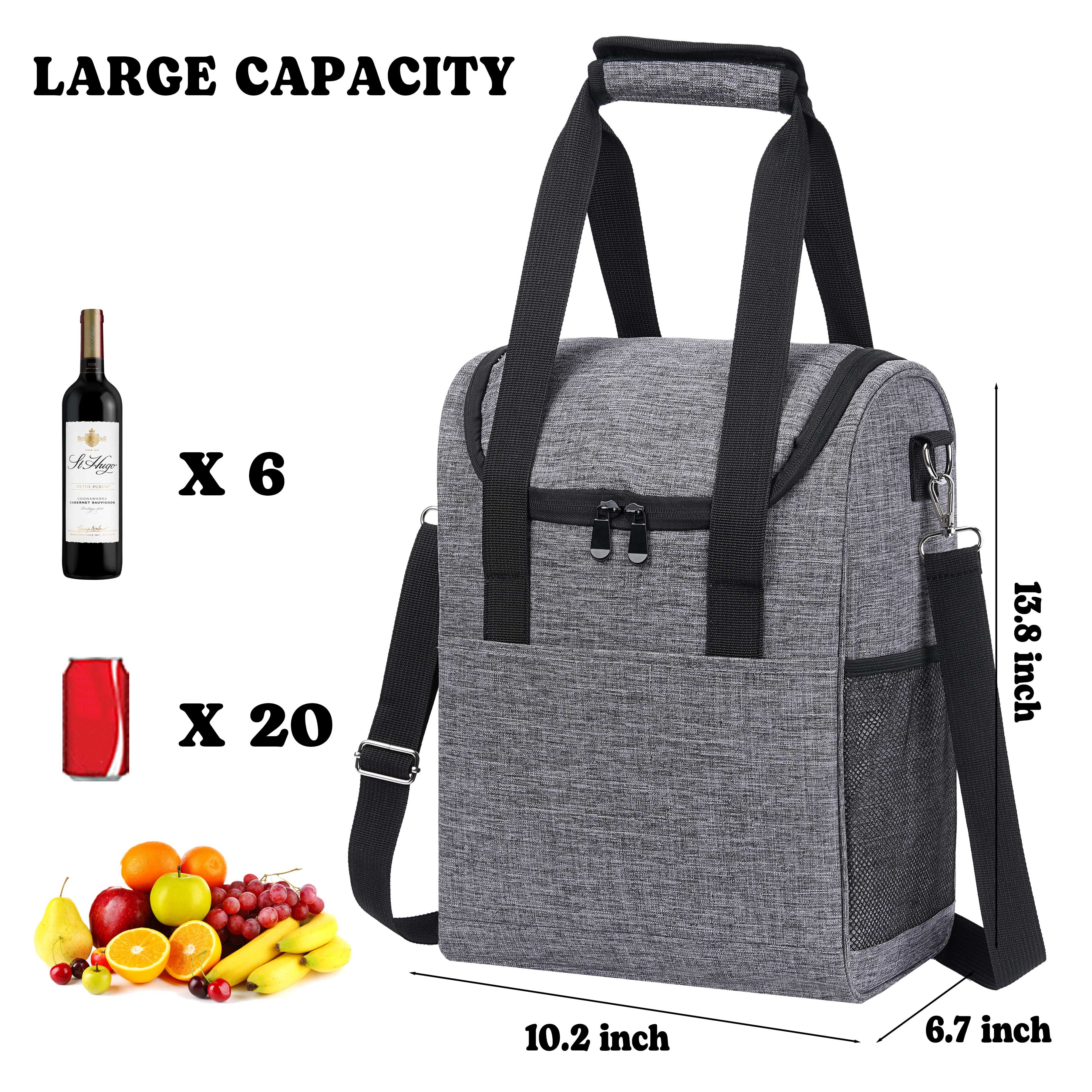 Elegant 6-Bottle Insulated Wine Cooler Bag 4