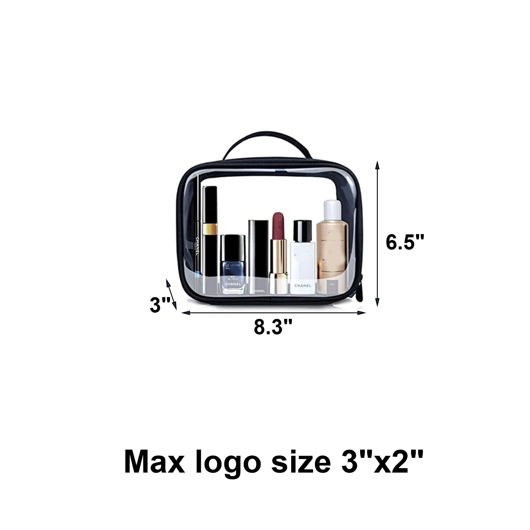 Clear Cosmetic Bag With Carrying Handle 2