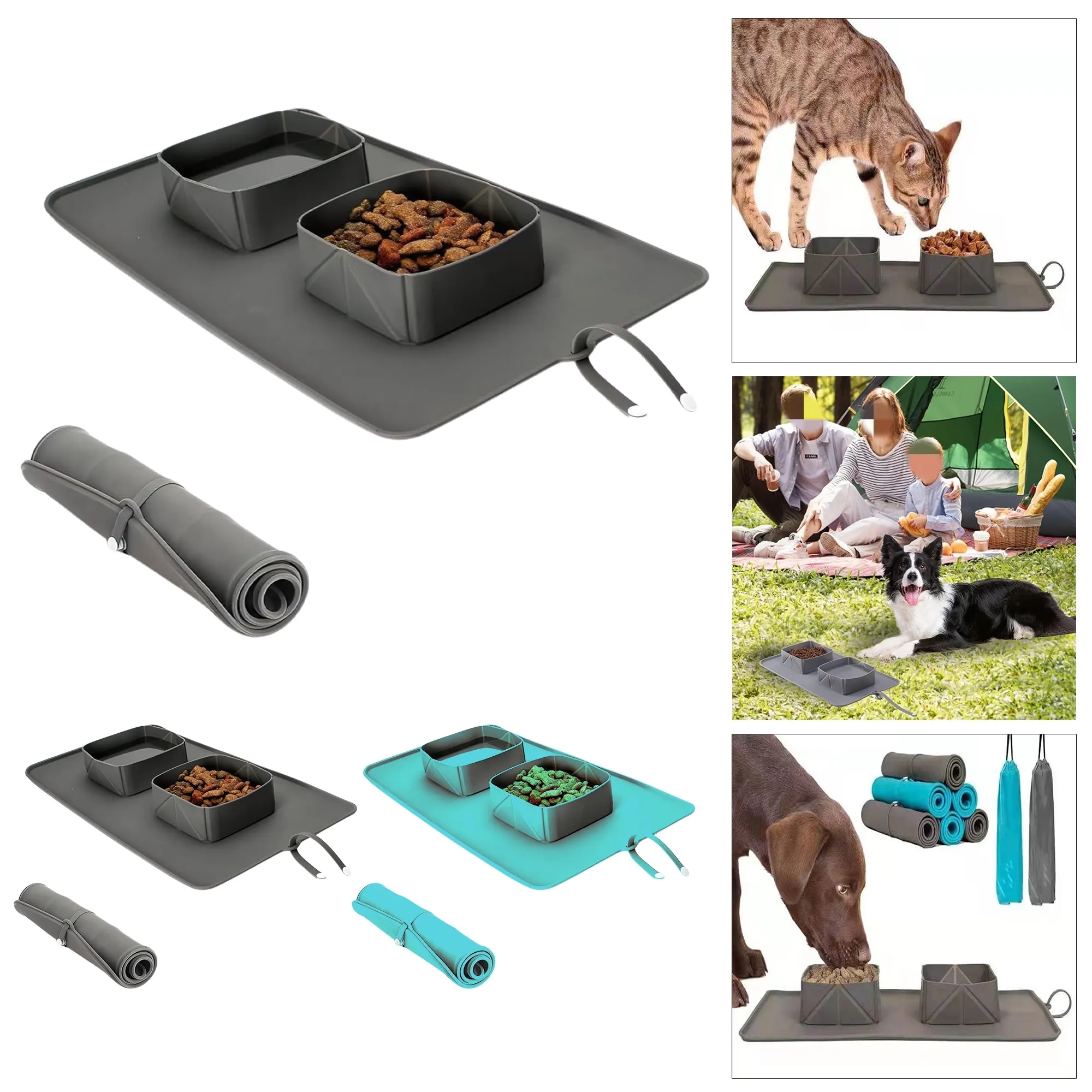 Durable Silicone Folding Pet Bowl 8