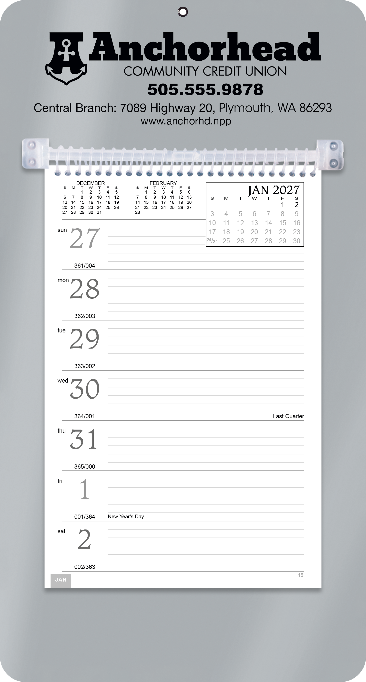 Triumph® Calendars Weekly Memo Calendar 77