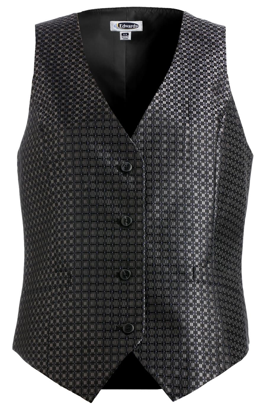 Ladies Grid Brocade Vest