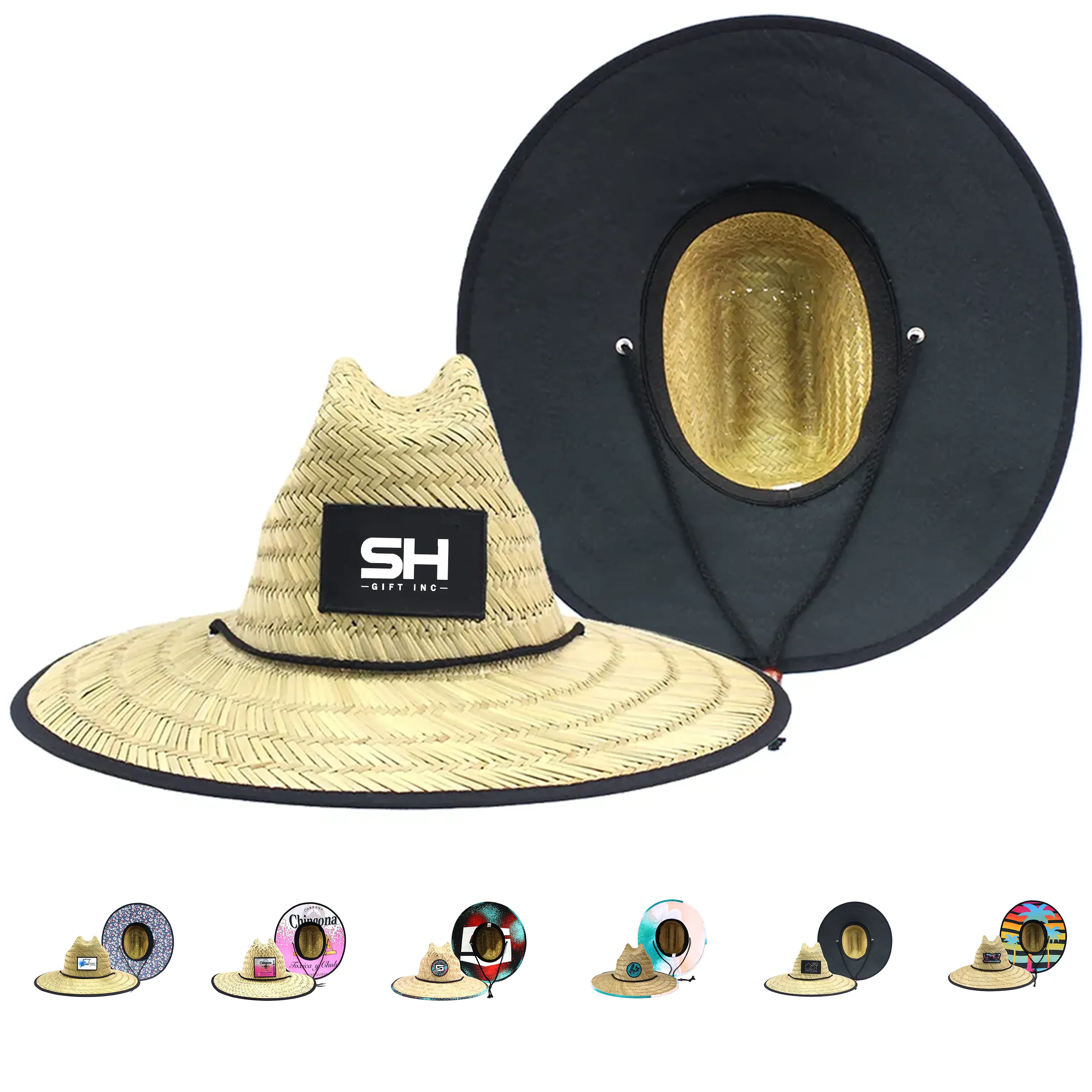 Embroidered Lifeguard Straw Hat 2
