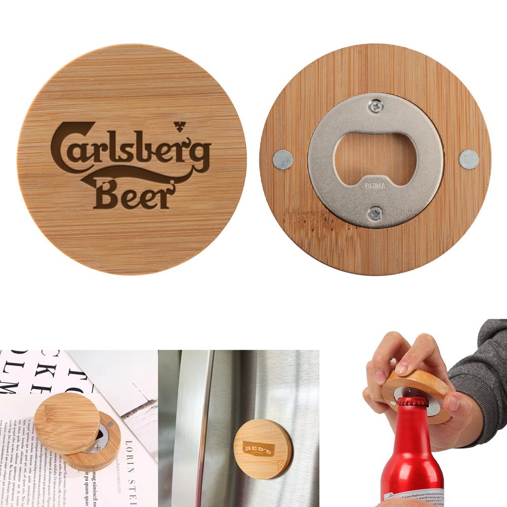Magnetized Bamboo Bottle Opener 3