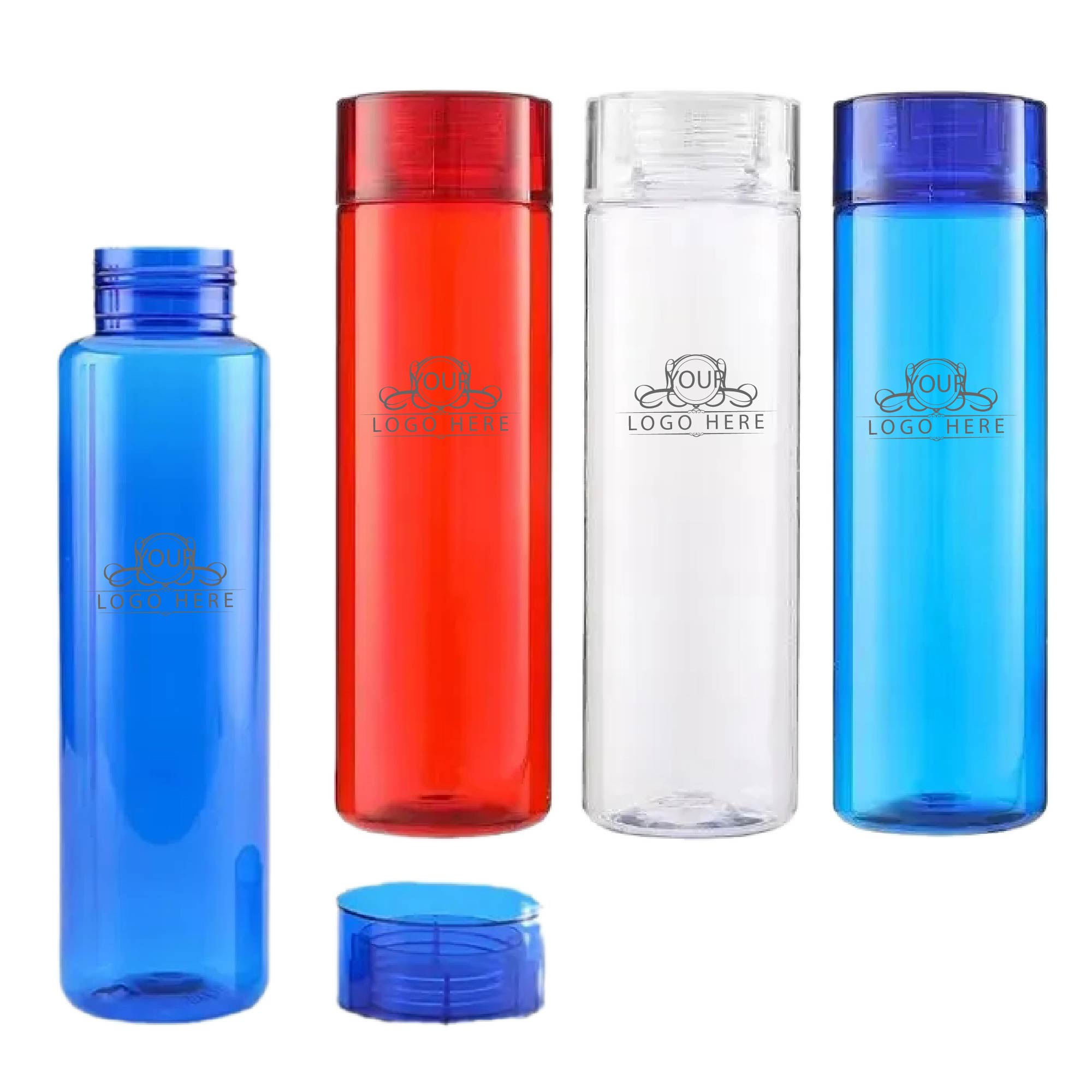 30 Oz. Plastic Cylindrical Water Bottles 1