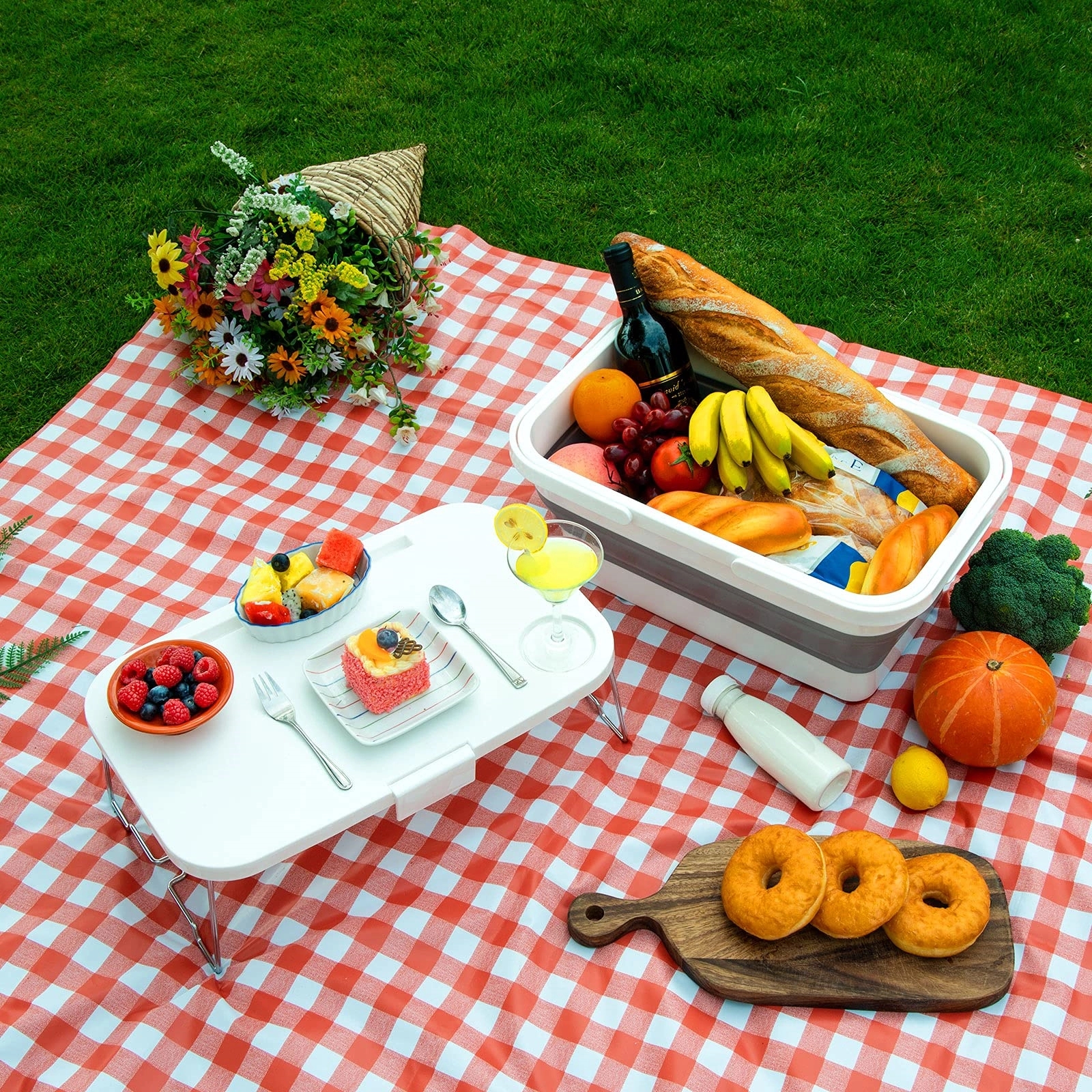 Portable Camping Picnic Food Storage Basket 15L 2