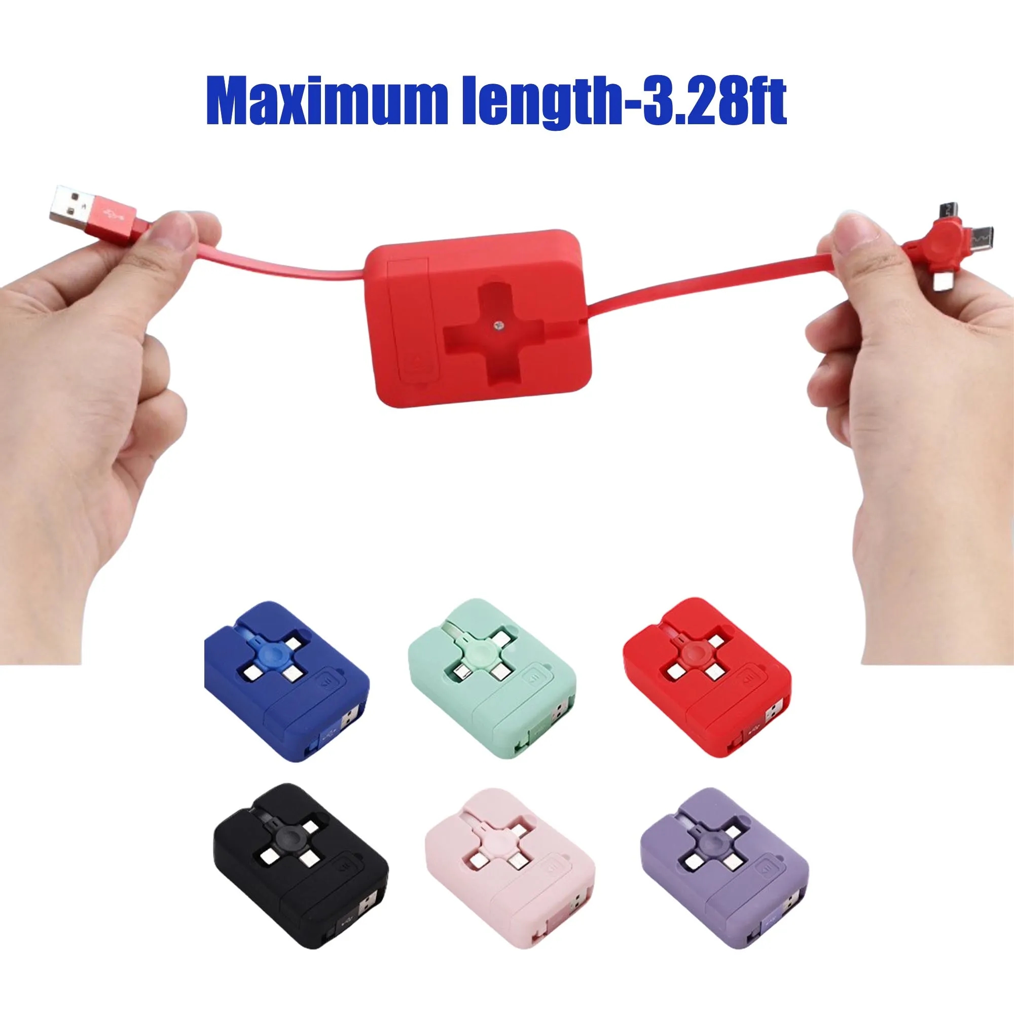 Retractable Phone Holder Charging 3 in 1 Cable Universal Cha 6