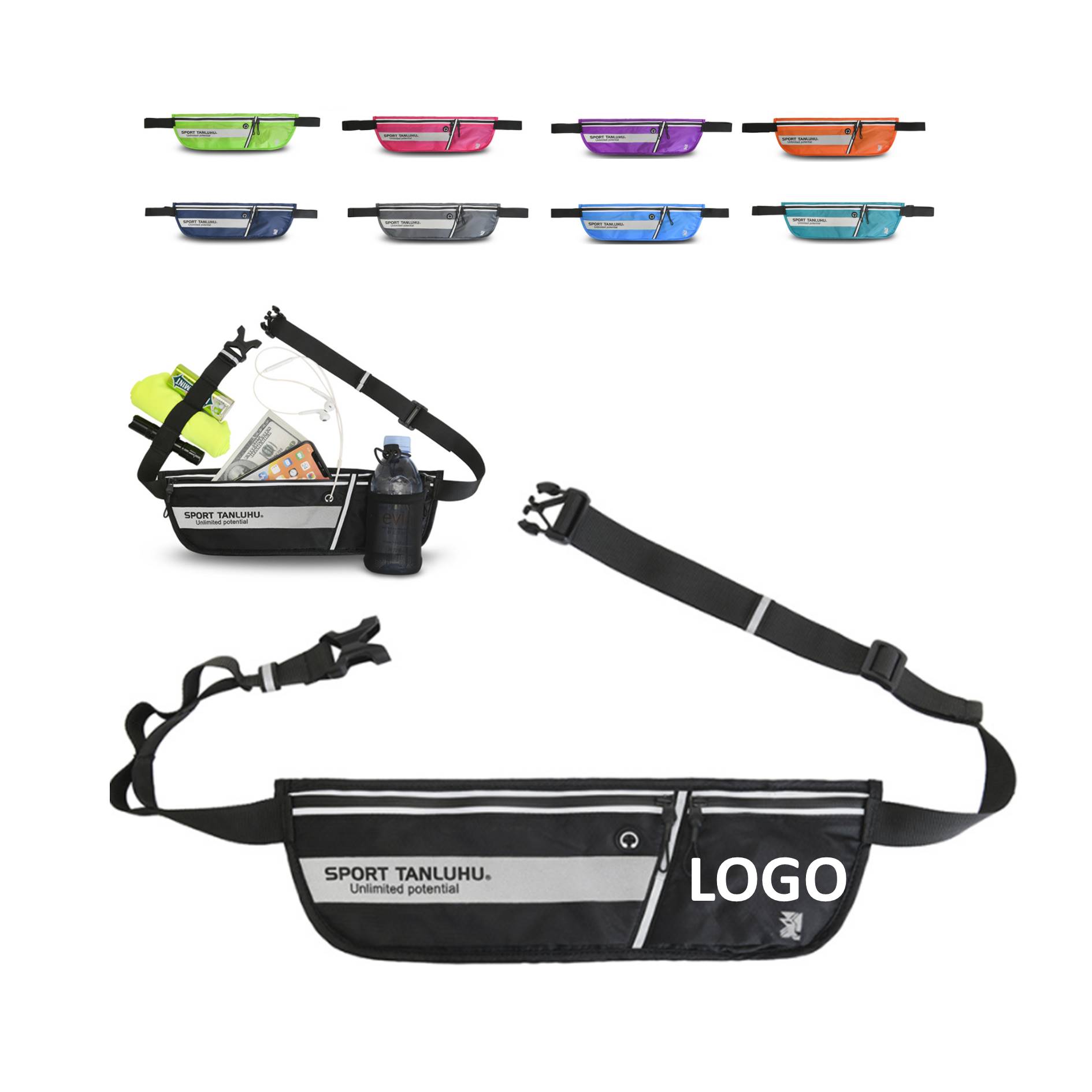 Outdoor Running Belt Water Bottle Waist Bag 2
