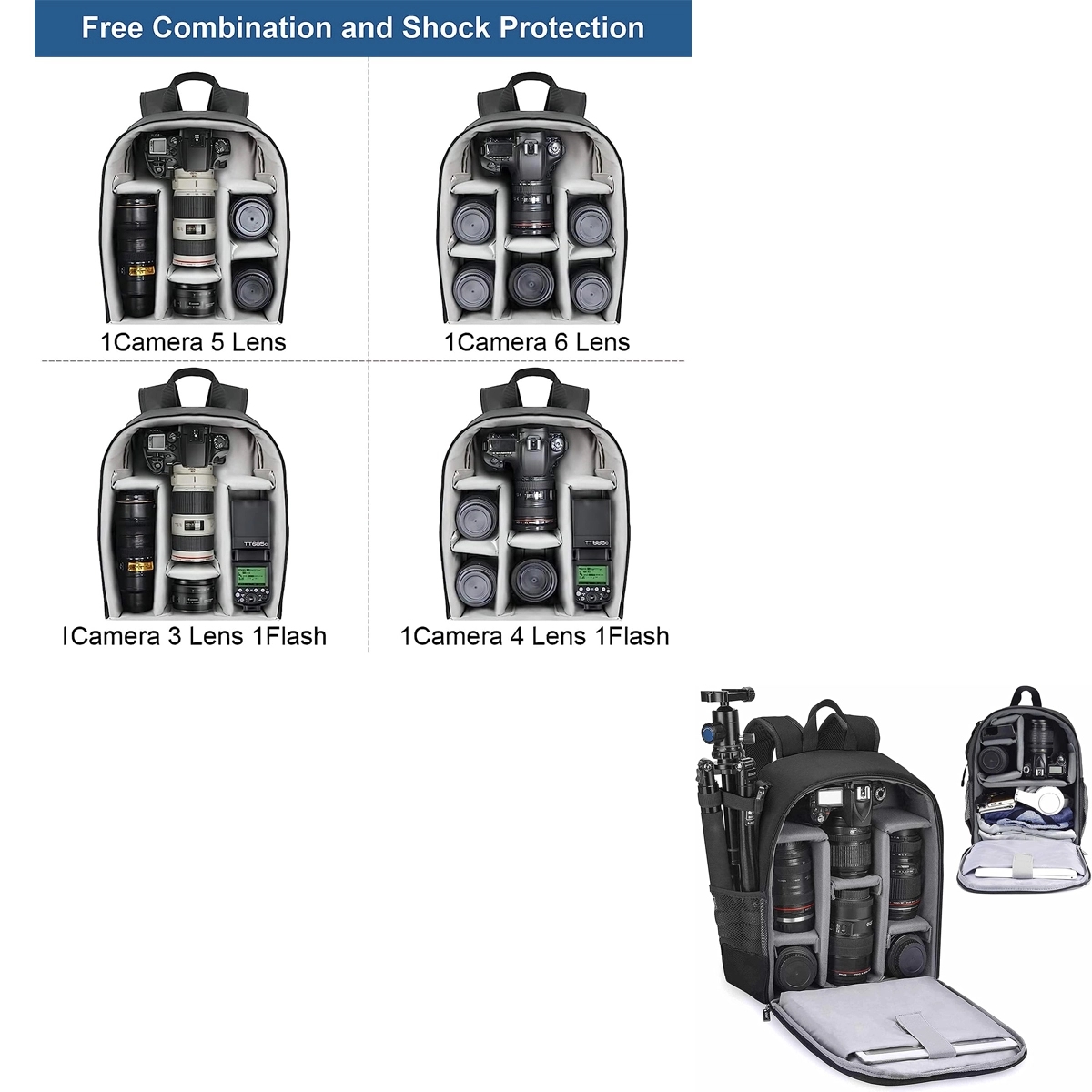 Camera Backpack Bag Professional for SLR DSLR 1