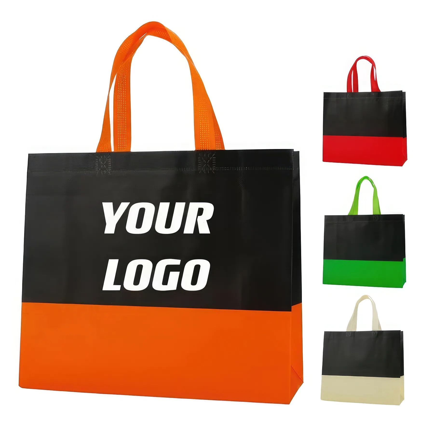 Color Waterproof Non-woven Tote Bag, custom non-woven bag with logo imprint 2