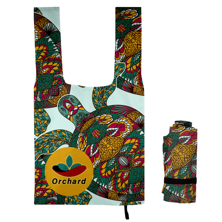 Roll-Up Grocery Tote w/Elastic Closure Strap 5