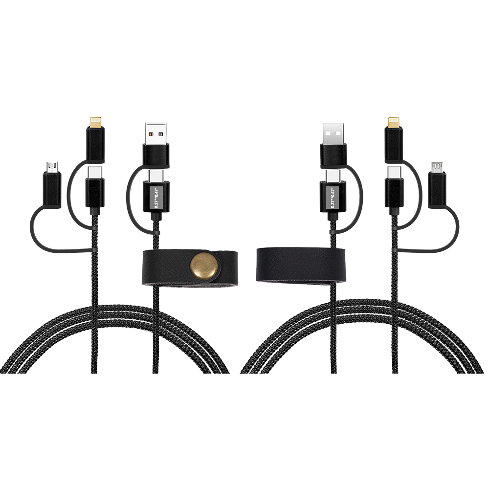 Bay Court 18W PD Braided Cable with Snap Cable Wrap