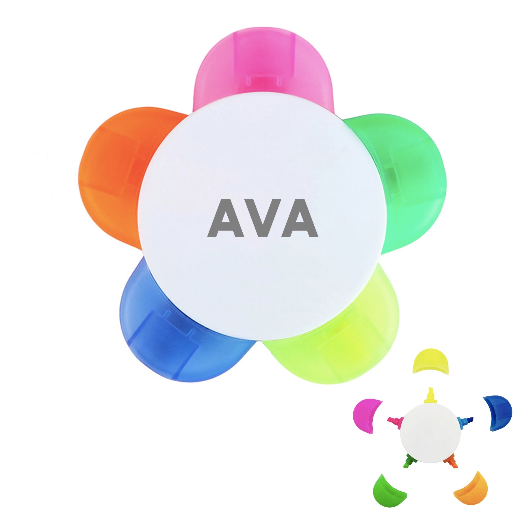 Petal-Shaped 5-Color Highlighter 2